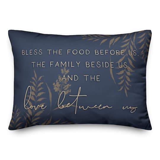 Bless Family Food Love Throw Pillow